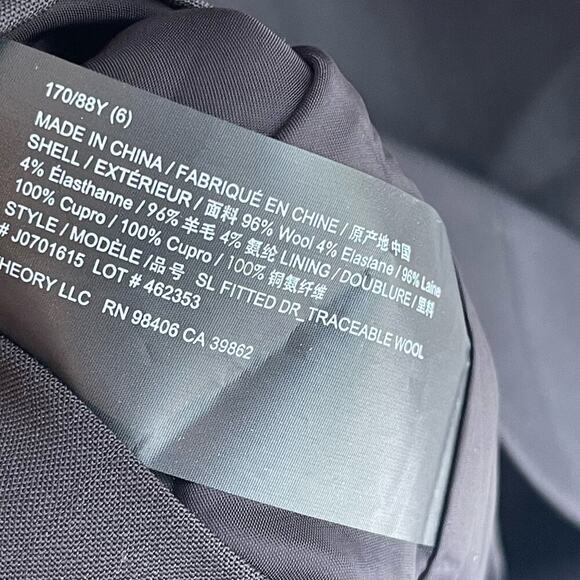 Theory Sleeveless Fitted Dress In Good Wool Black Women's Size 6/4 NWT - Picture 10 of 11